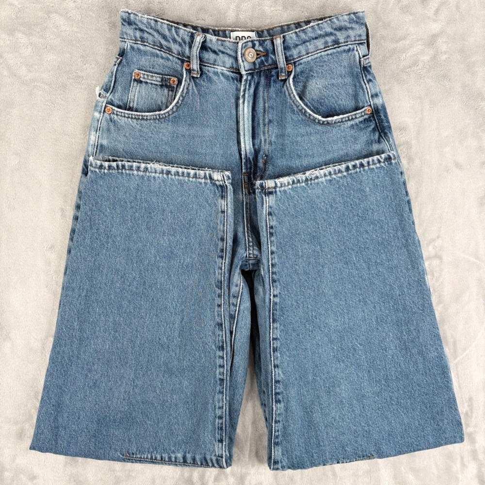 BDG Jeans Women 25 Fit 25x30.5 Logan Barrel Leg Cinch Back High Rise Distressed - Picture 9 of 16